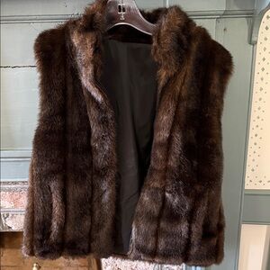 Brown Vintage Fur Vest